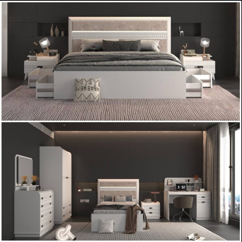 تخت خواب تک نفره و دو نفره مانلیا